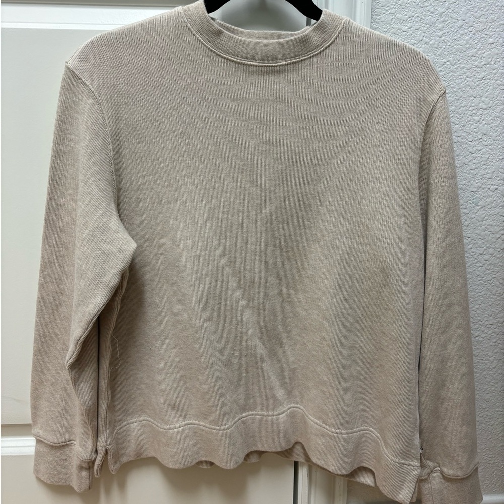 Pendleton Originals Beige Pull Over Ribbed Cotton Sweater